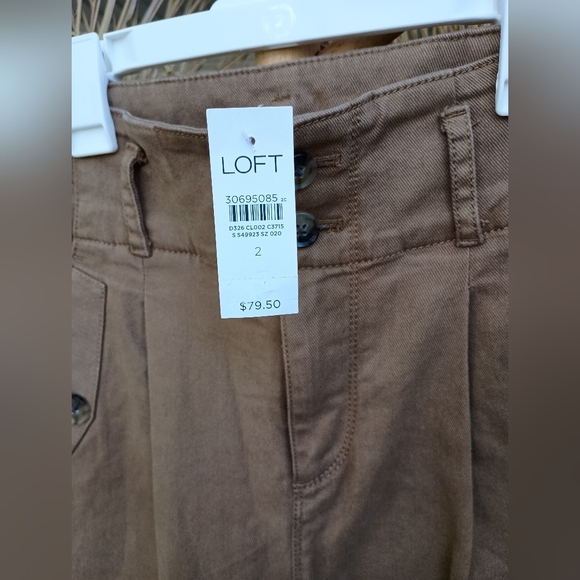 NWT Loft Women's Brown Casual Pants_ Size 2 - Picture 5 of 6